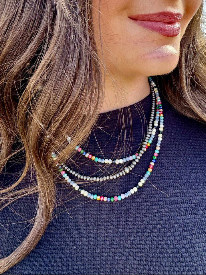 Ballinger Triple Strand Beaded Necklacee