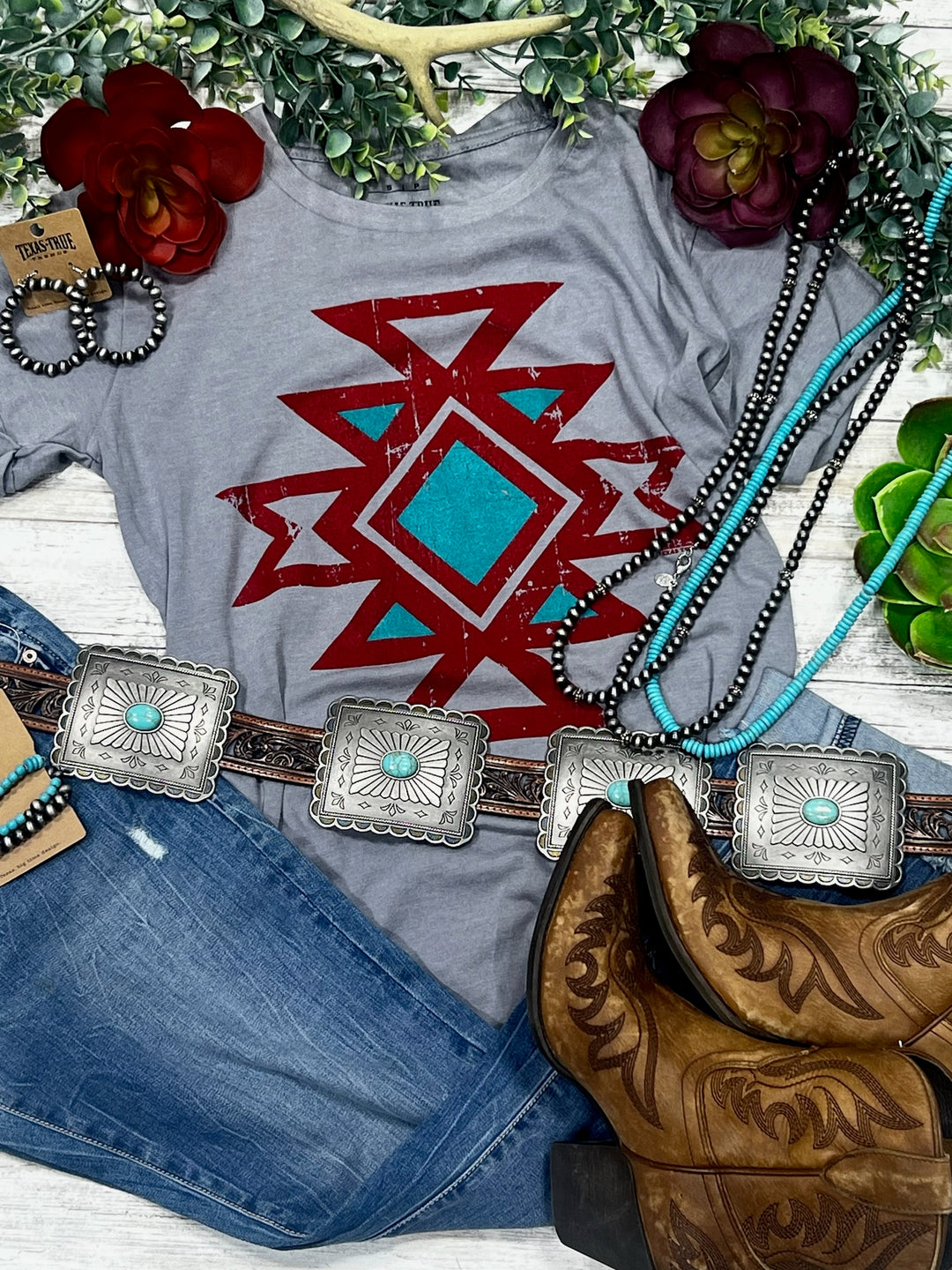 Karla's Aztec Graphic Tee by Texas True Threads