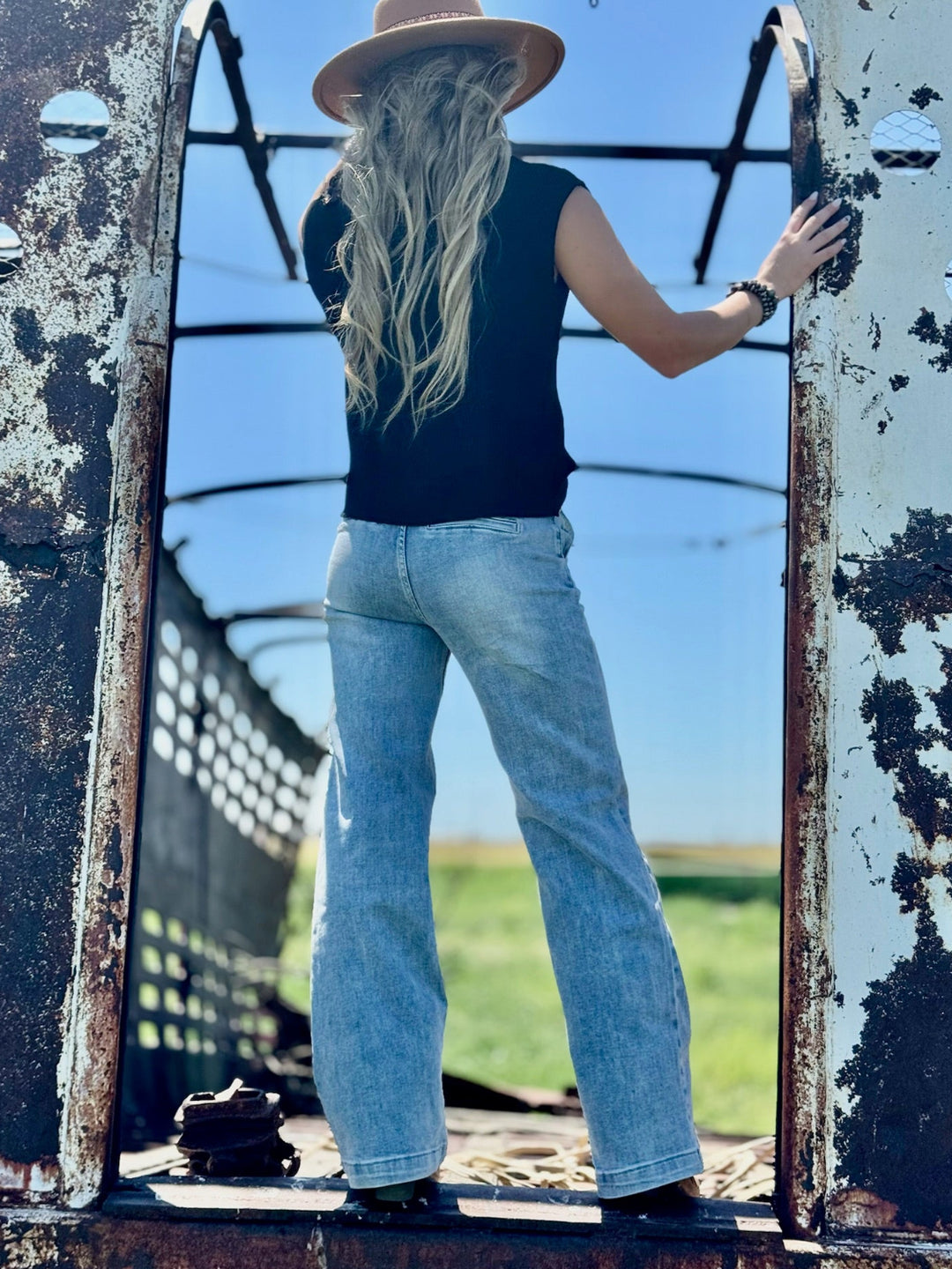 Remi Double Button Wide Leg Trouser Jean by Risen