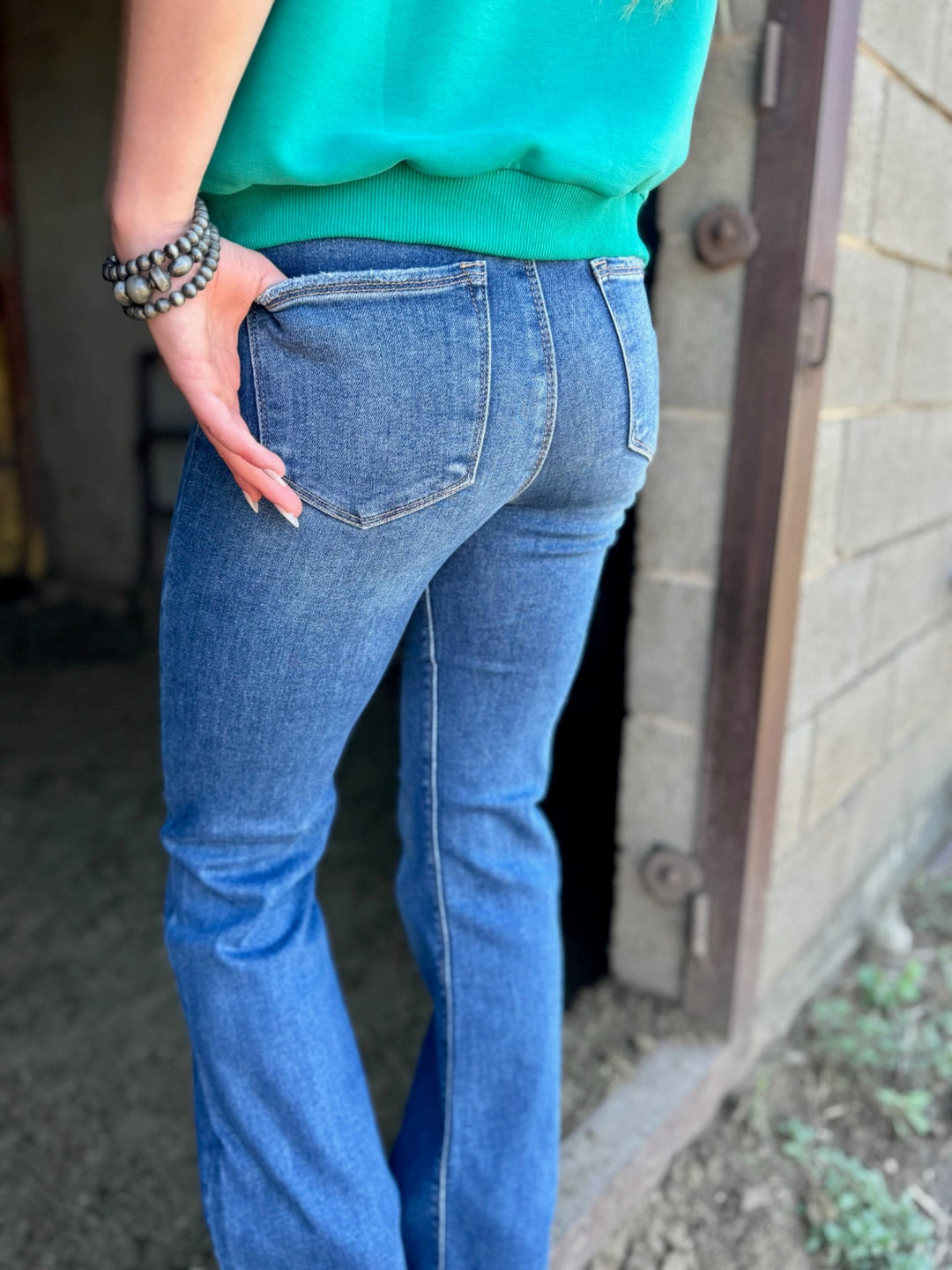 Brielle Raw Hem Boot Cut Jean by Risen