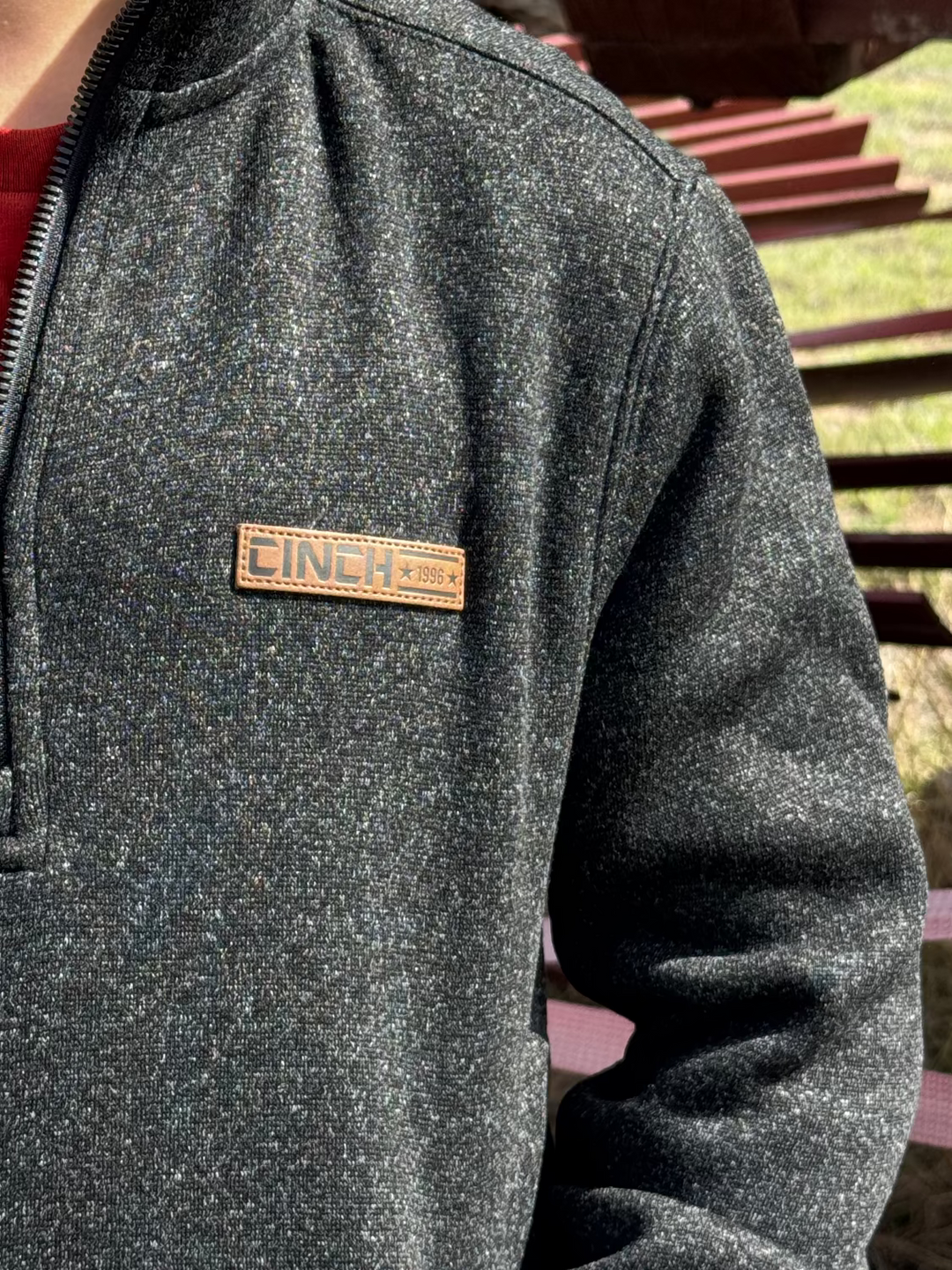 Chance Black Heather Quarter Zip Pullover