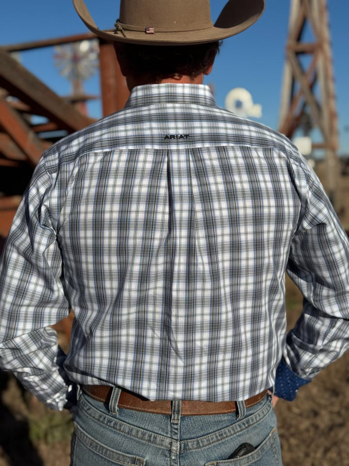 Cody Blue Plaid Fitted Shirt by Ariat
