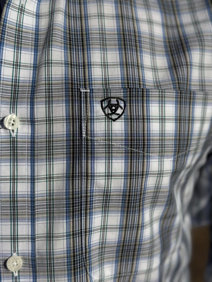 Cody Blue Plaid Fitted Shirt by Ariat