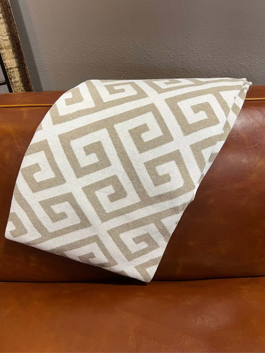 All Over Greek Key Blanket by Mud Pie