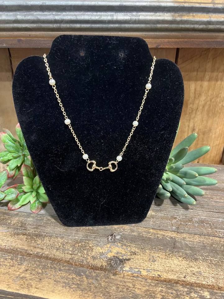 Dona Gold & Pearl Necklace