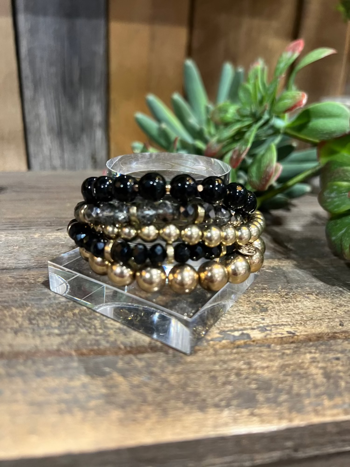 Beth Black & Gold Bracelet