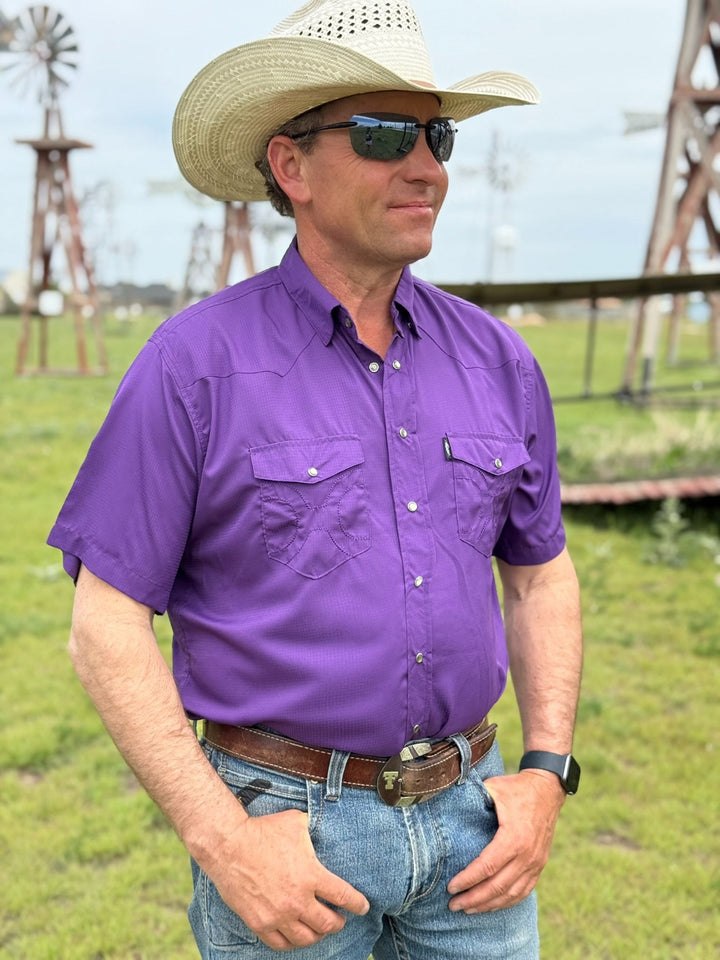 Sol Purple Pearl Snap Shirt by Hooey