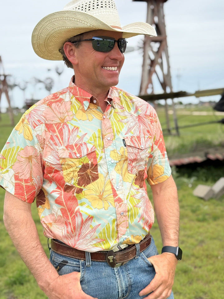 Sol Laguna Meadow Floral Pearl Snap Shirt by Hooey