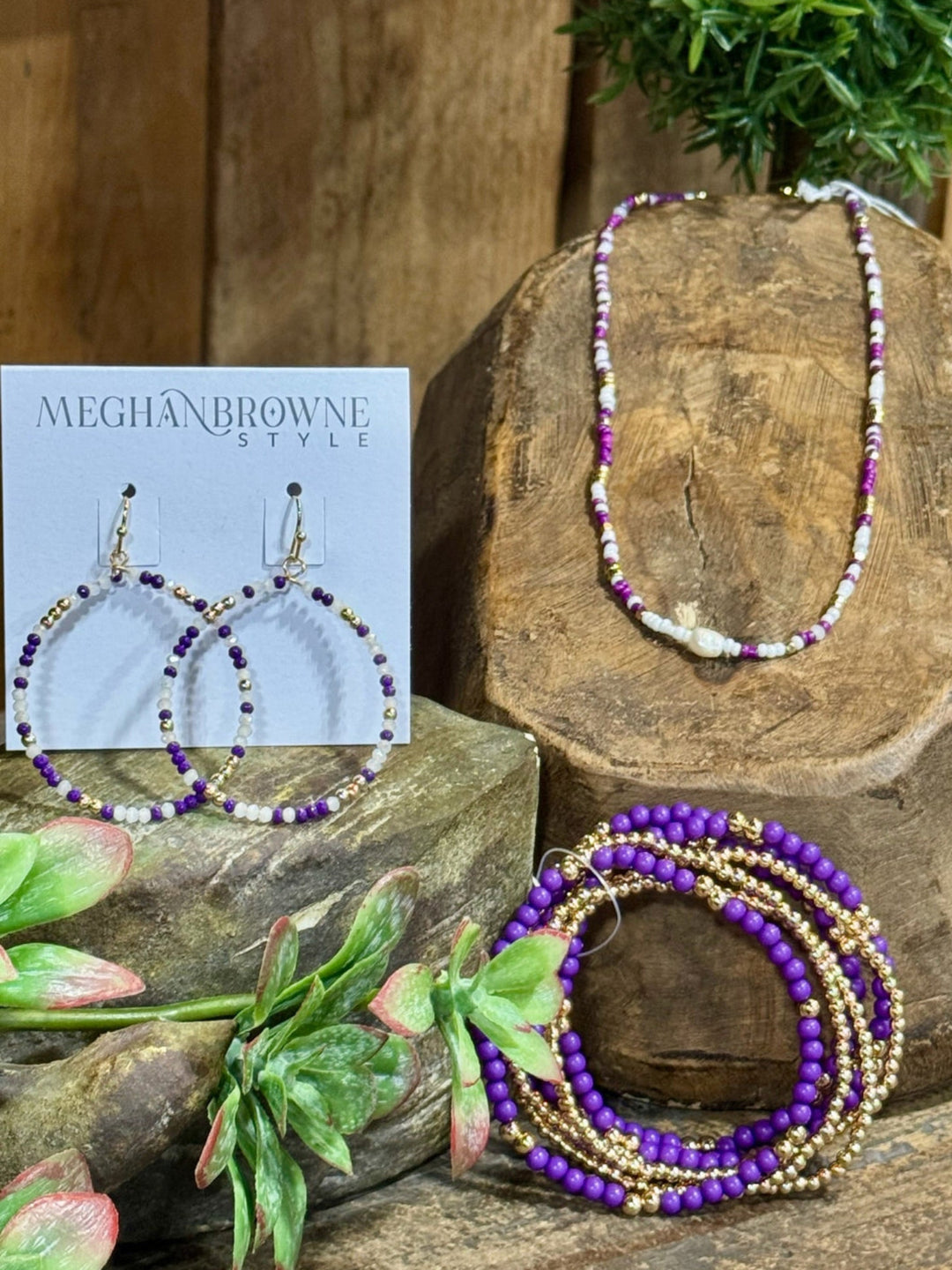 Coach Purple & White Necklace