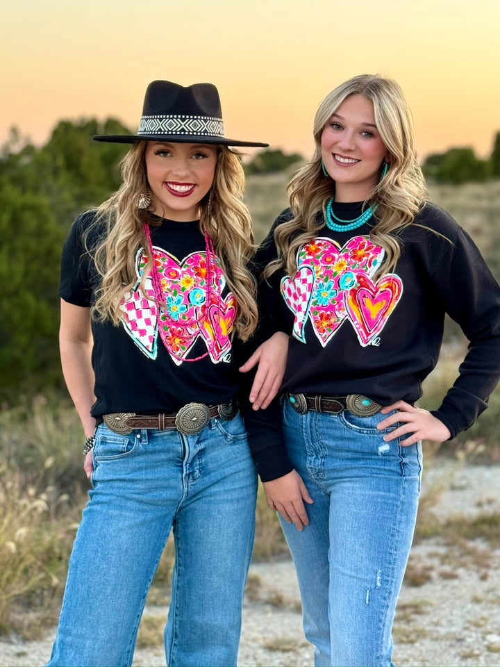 Callie's Heart Trio Graphic Tee by Texas True Threads