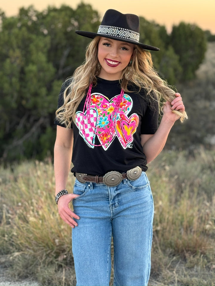 Callie's Heart Trio Graphic Tee by Texas True Threads