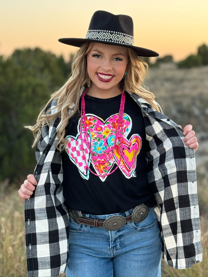 Callie's Heart Trio Graphic Tee by Texas True Threads