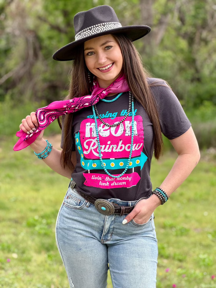 Chasing That Neon Rainbow Tee by Texas True Threads