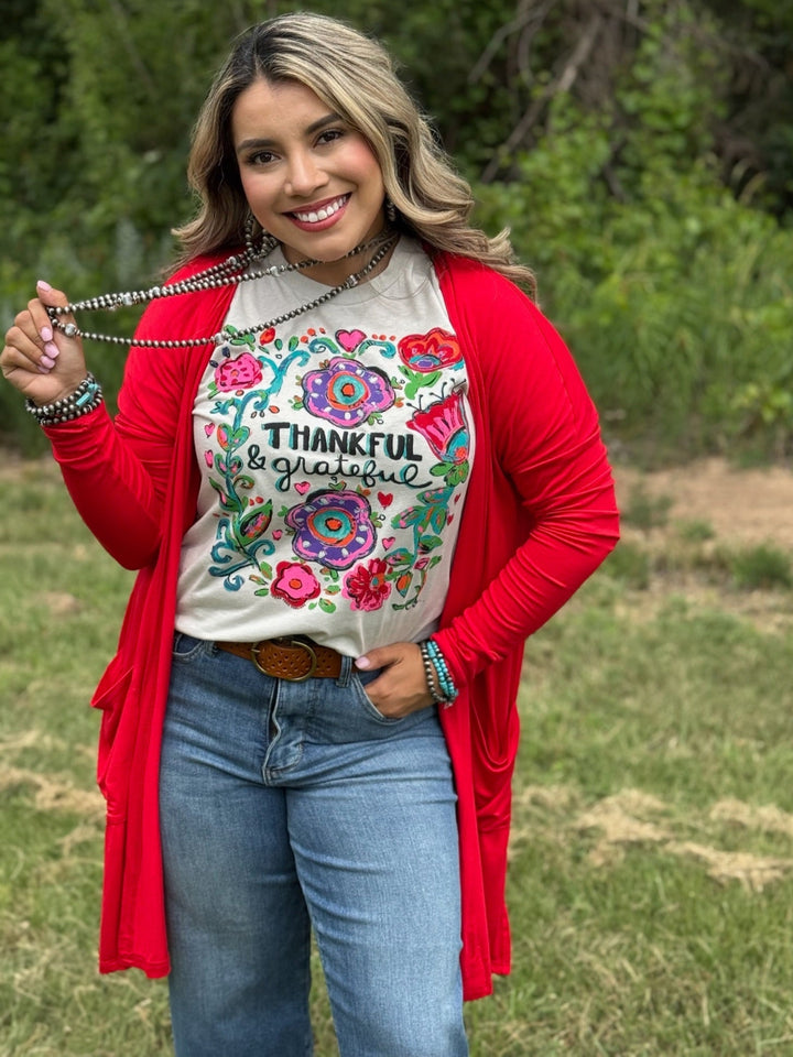 Reba Red Cardigan by Texas True Threads