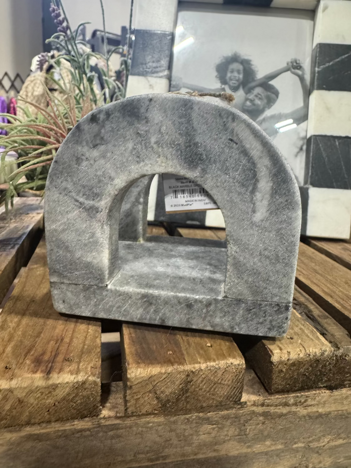 Black Marble Sponge Holder by Mud Pie