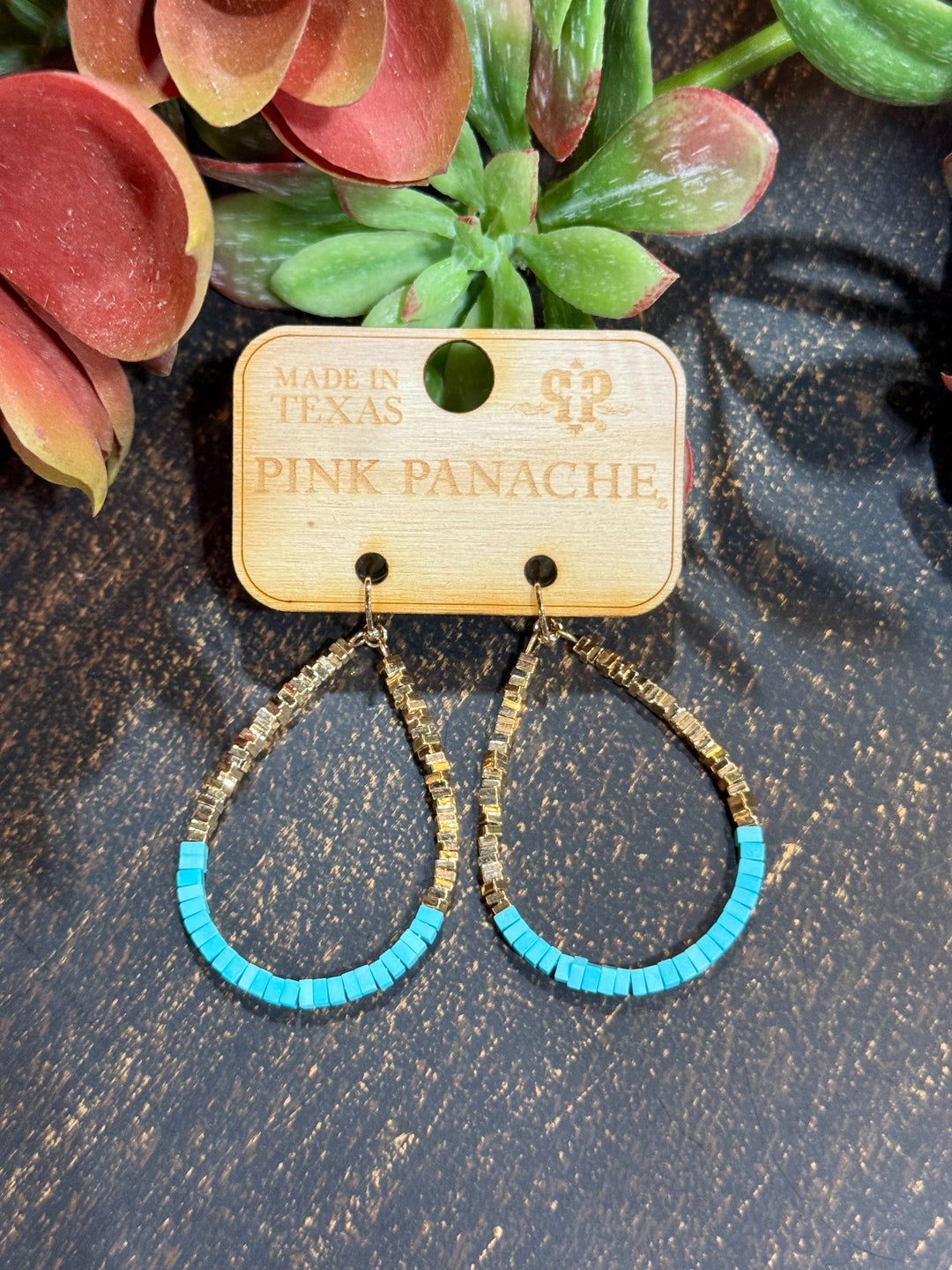 JoAnn Gold & Turquoise Earrings