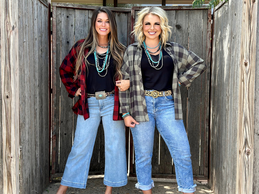 Olive Green Everyday Plaid Shirt by Texas True Threads – Horse Creek ...