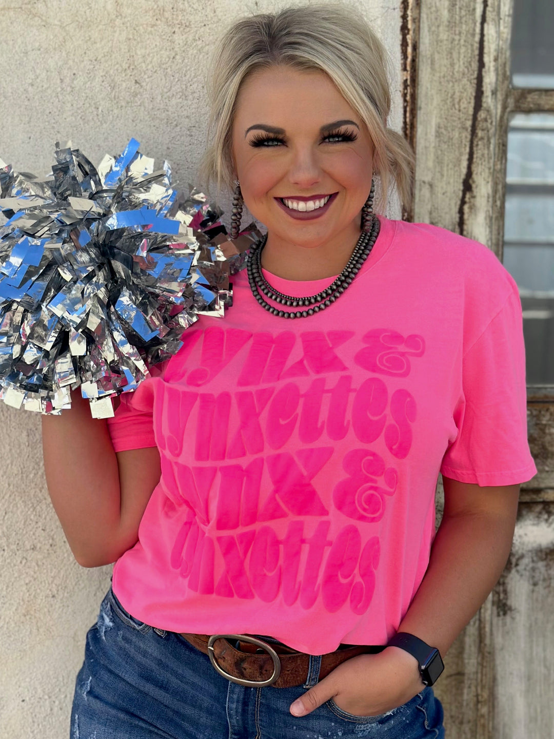 Lynx & Lynxettes Pink Puff Graphic Tee by Texas True Threads