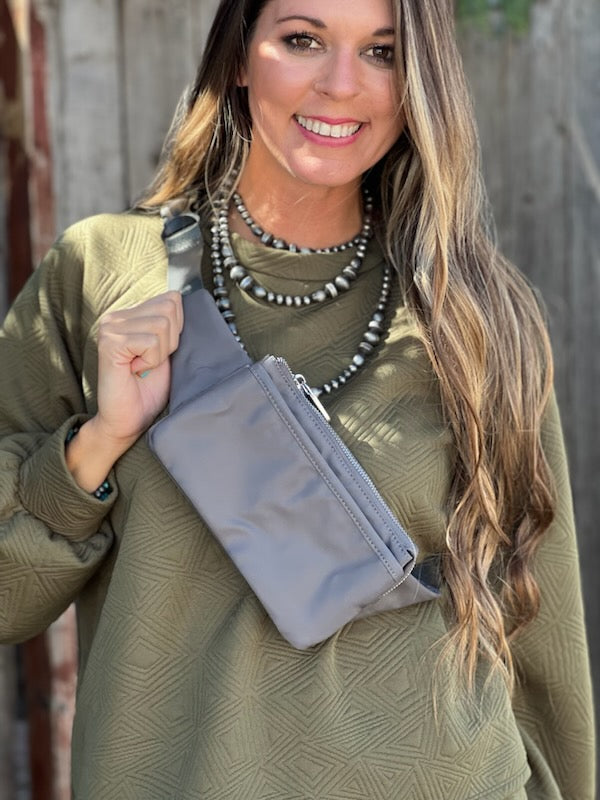 Multi Pocket Nylon Fanny Pack - Thumbnail 4