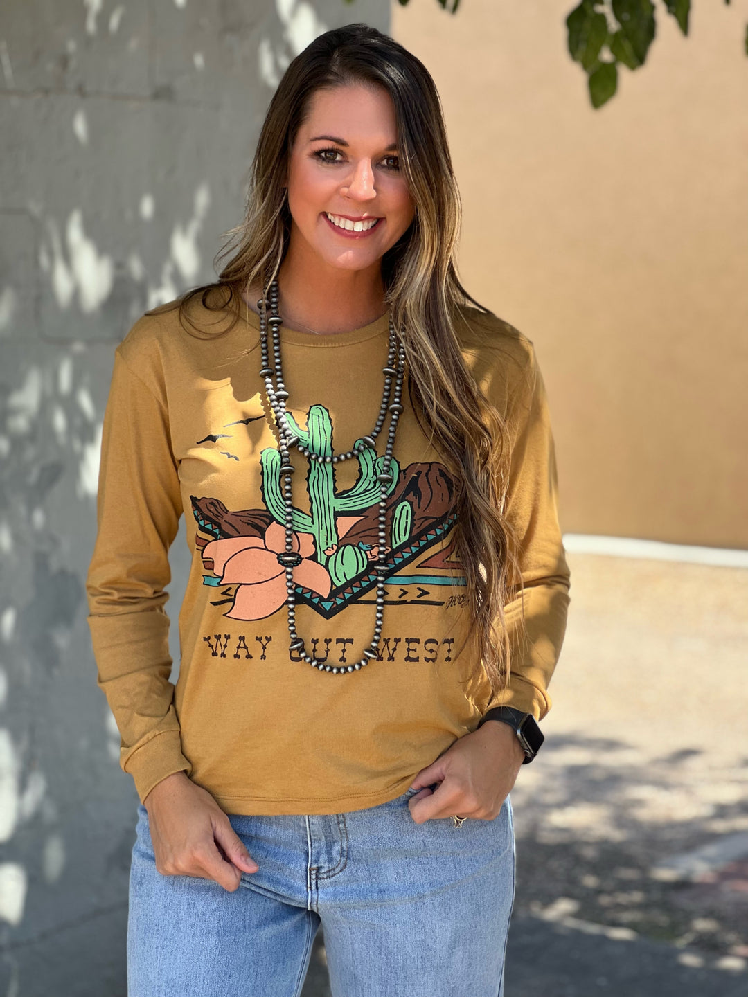 Way Out West Mustard Long Sleeve Hooey Shirt