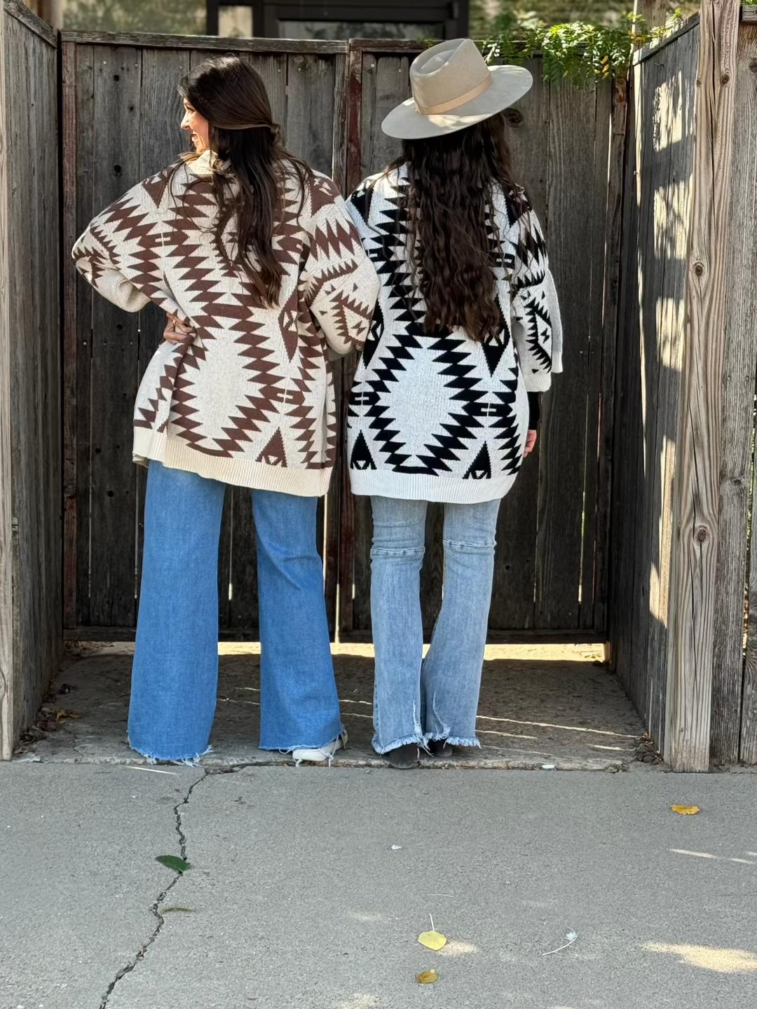 Mojave White & Black Aztec Cardigan