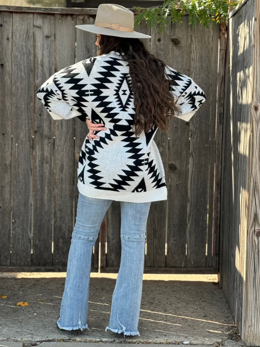 Mojave White & Black Aztec Cardigan