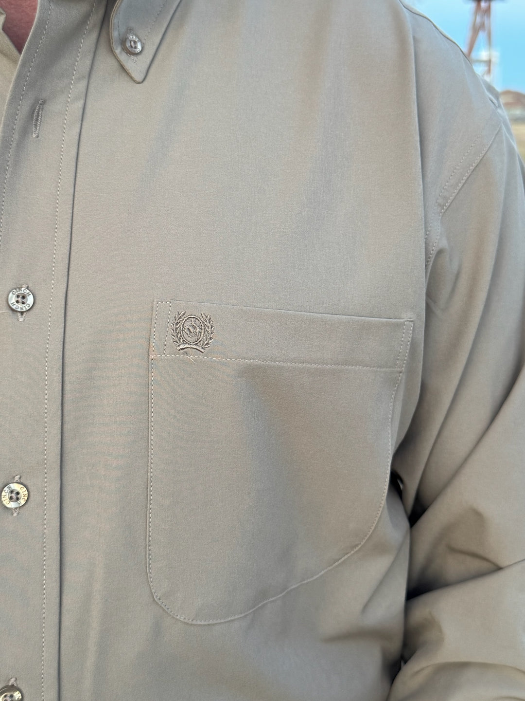 ArenaFlex Long Sleeve Khaki Shirt by Cinch