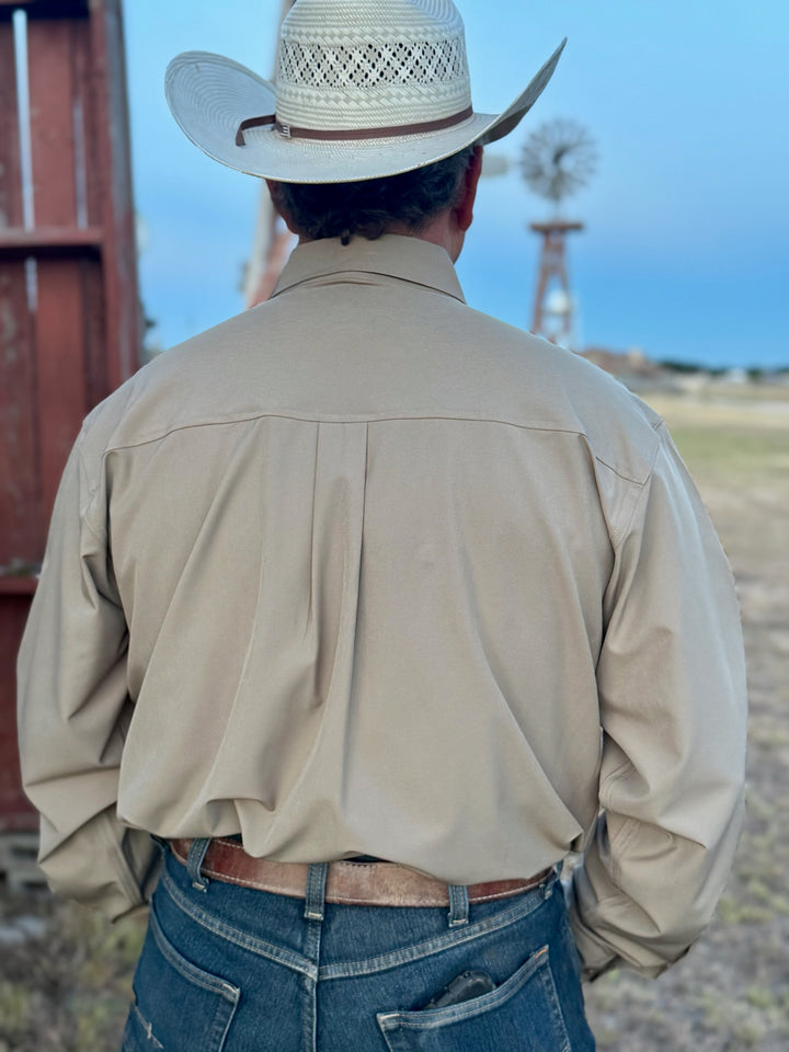 ArenaFlex Long Sleeve Khaki Shirt by Cinch