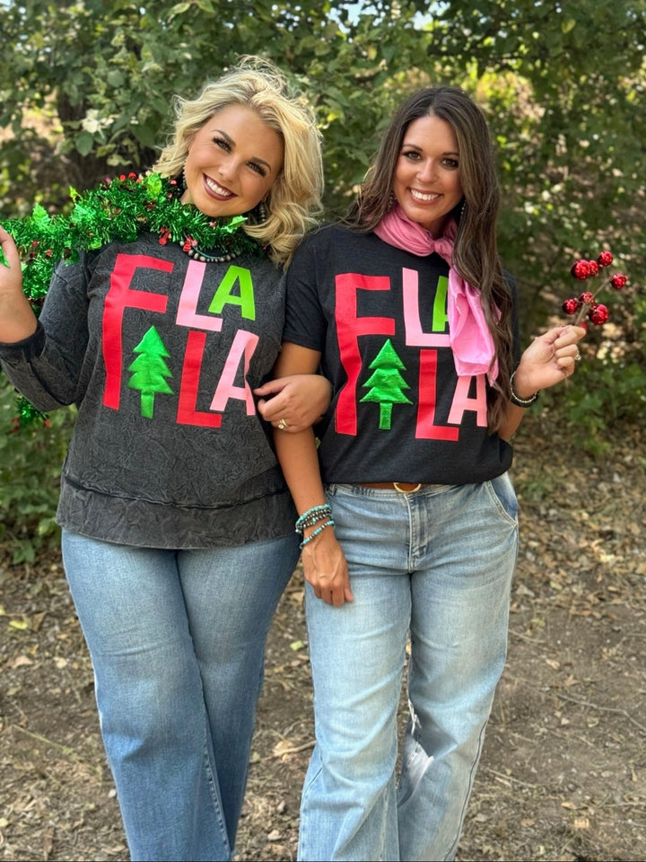 Fa La La with Green Metallic Puff by Texas True Threads