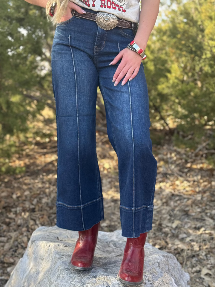 Shelly Front Seam Crop Jean by Risen