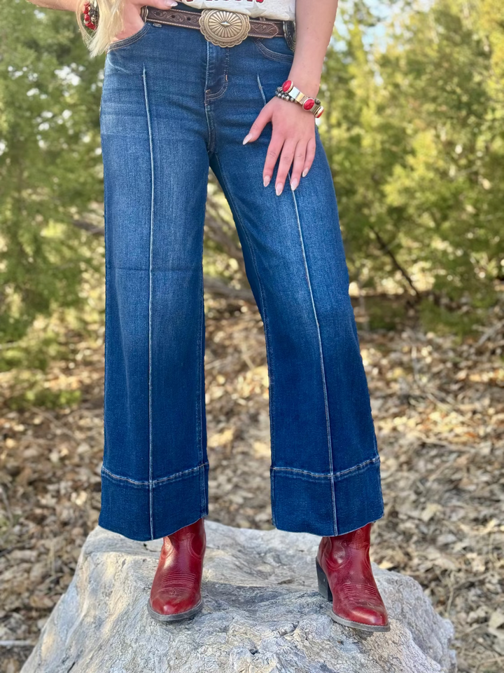 Shelly Front Seam Crop Jean by Risen