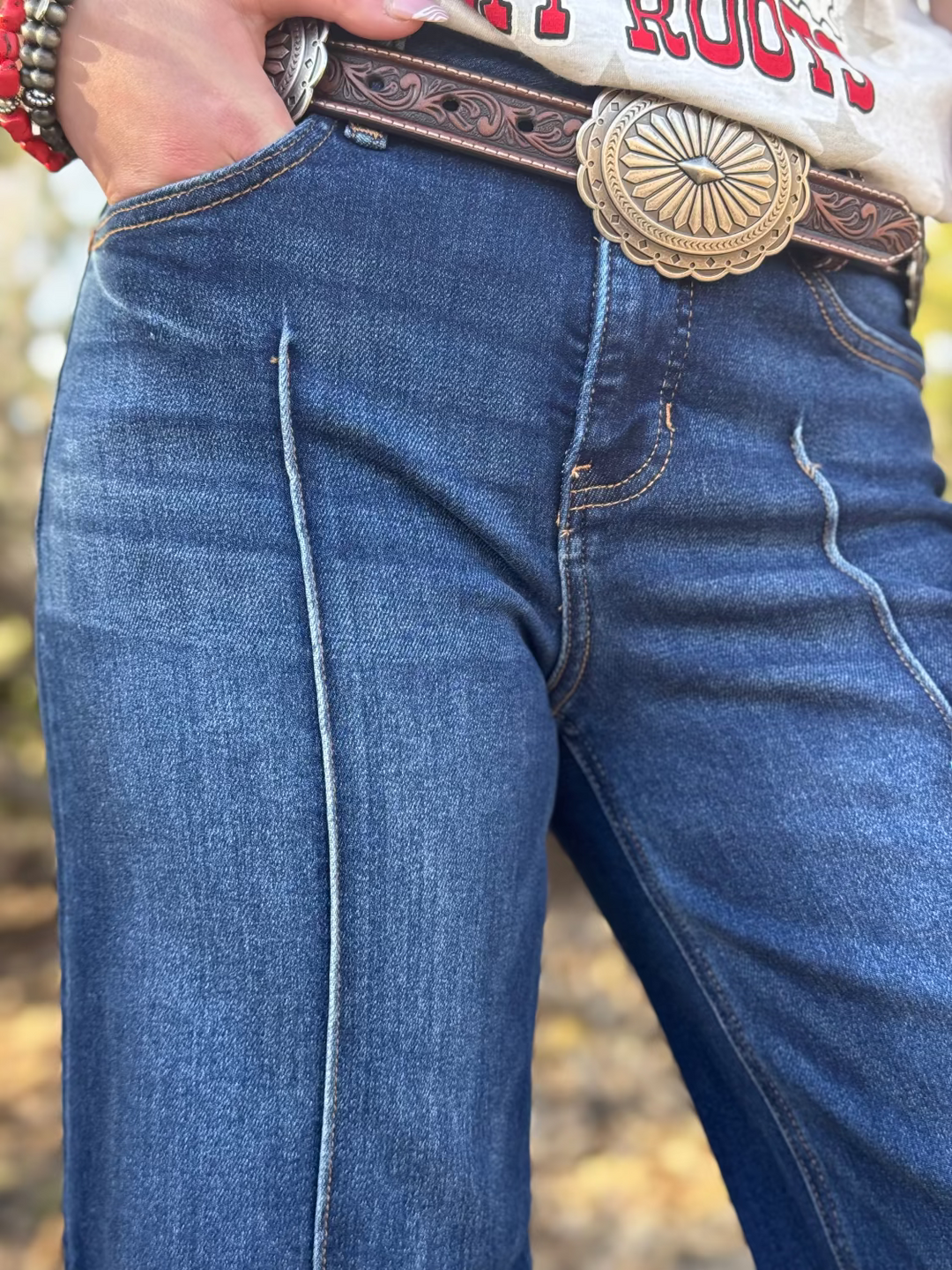 Shelly Front Seam Crop Jean by Risen