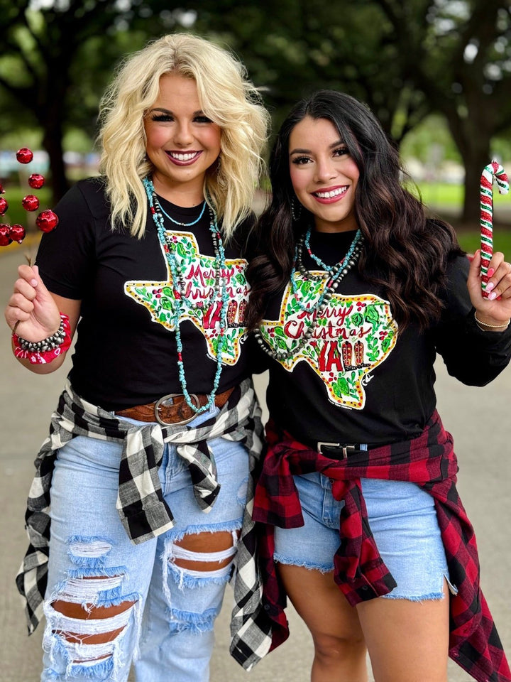 Callie's Texas Merry Christmas Ya'll Graphic Tee by Texas True Threads