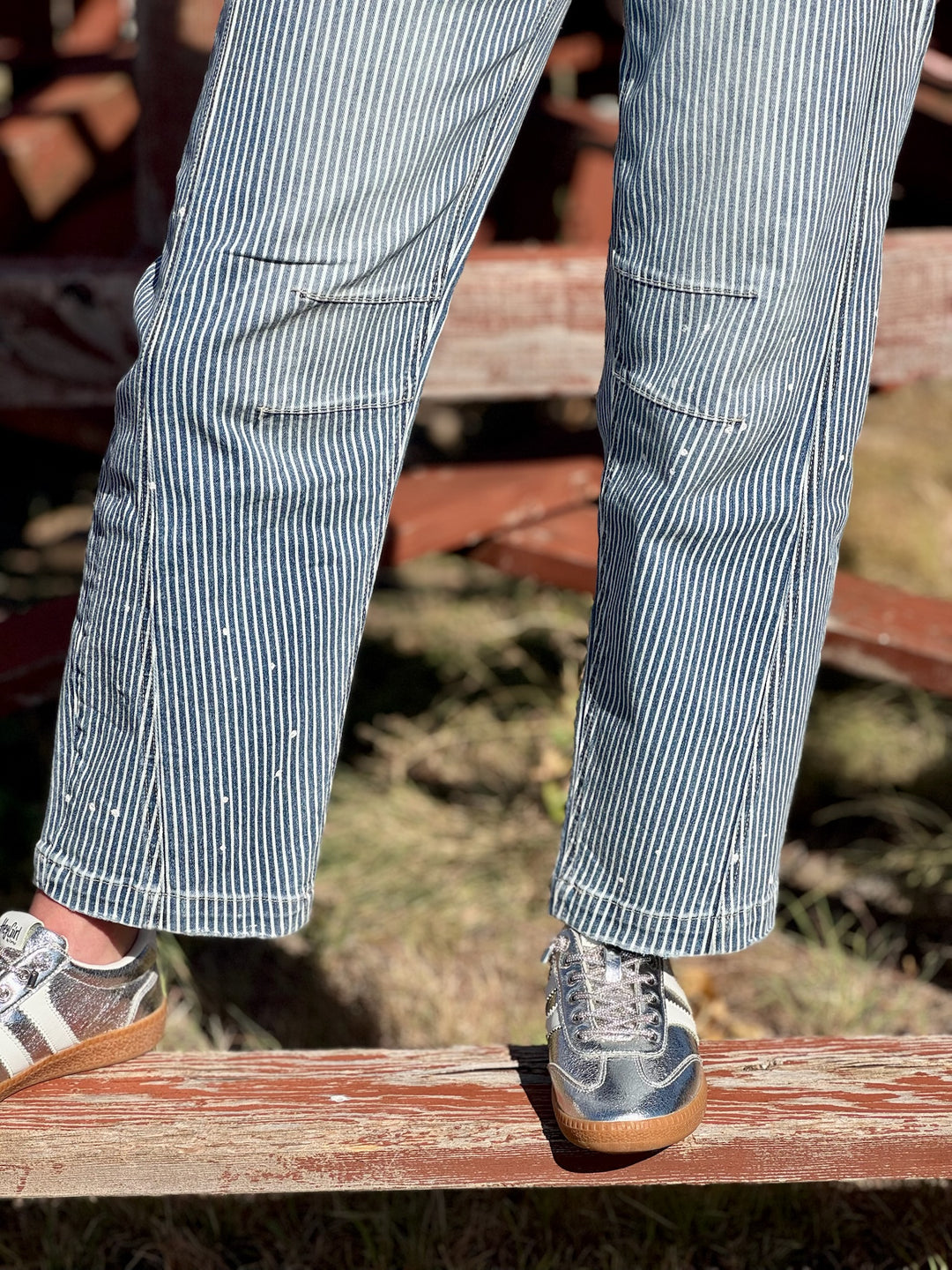 Kate Stripe Barrel Jean