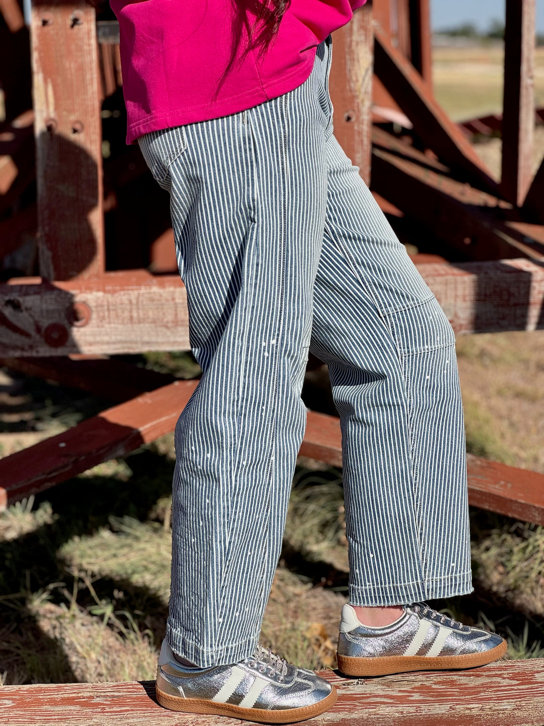 Kate Stripe Barrel Jean