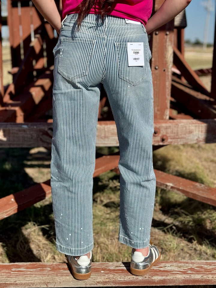 Kate Stripe Barrel Jean