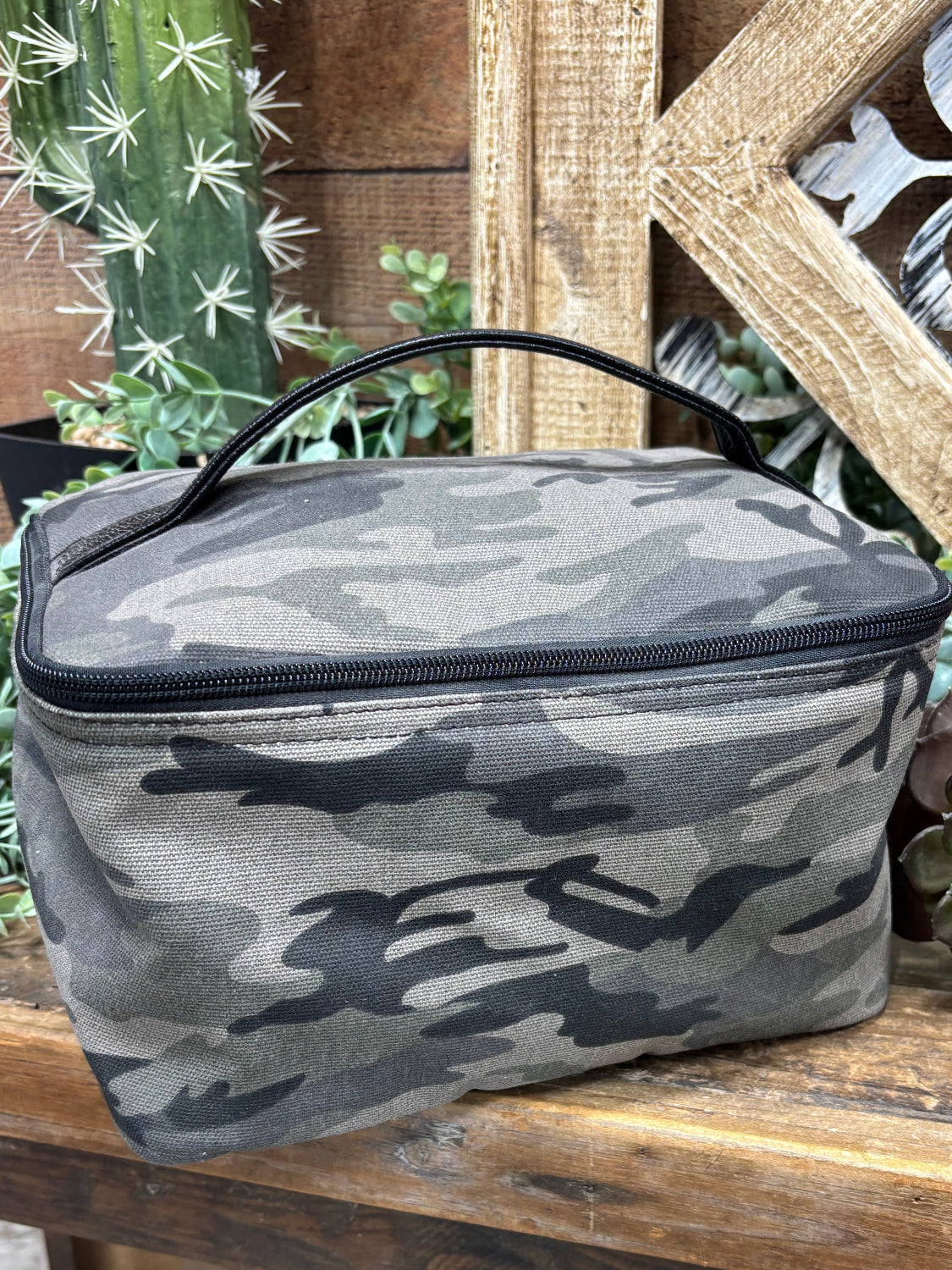Black Camo Cosmetic Bag