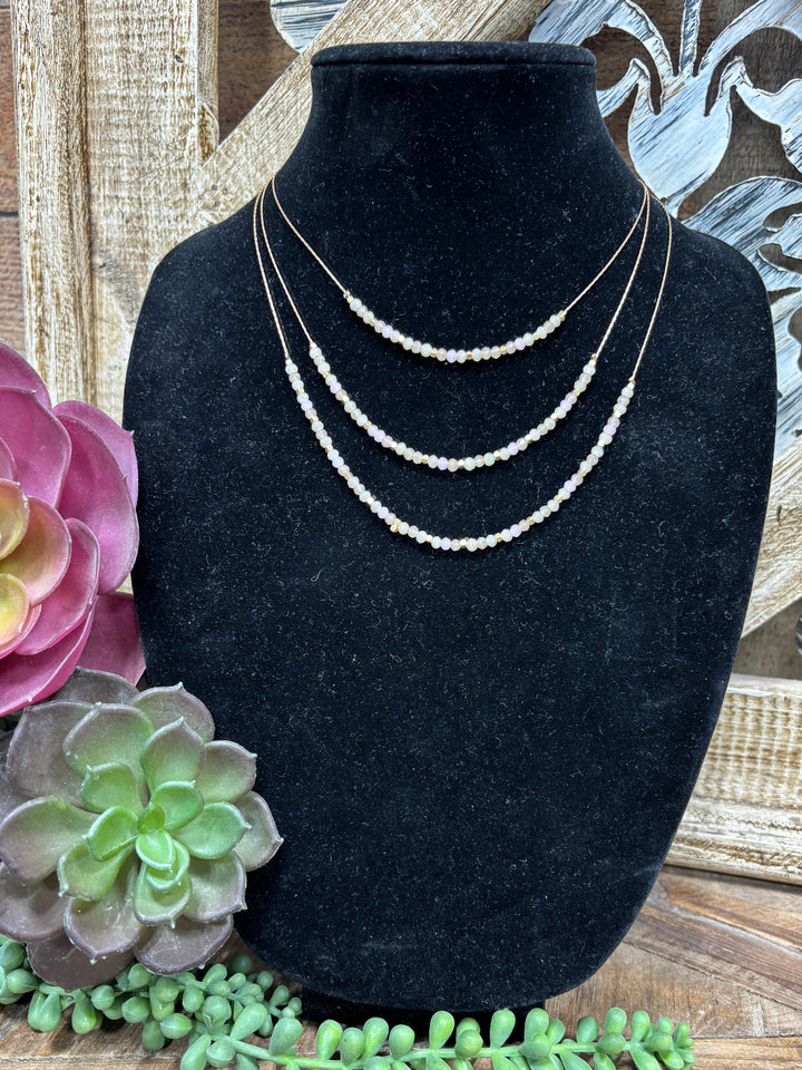 Arkin Pink & Gold Layered Necklace