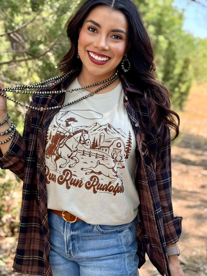 Run Run Rudolph Graphic Tee by Texas True Threads