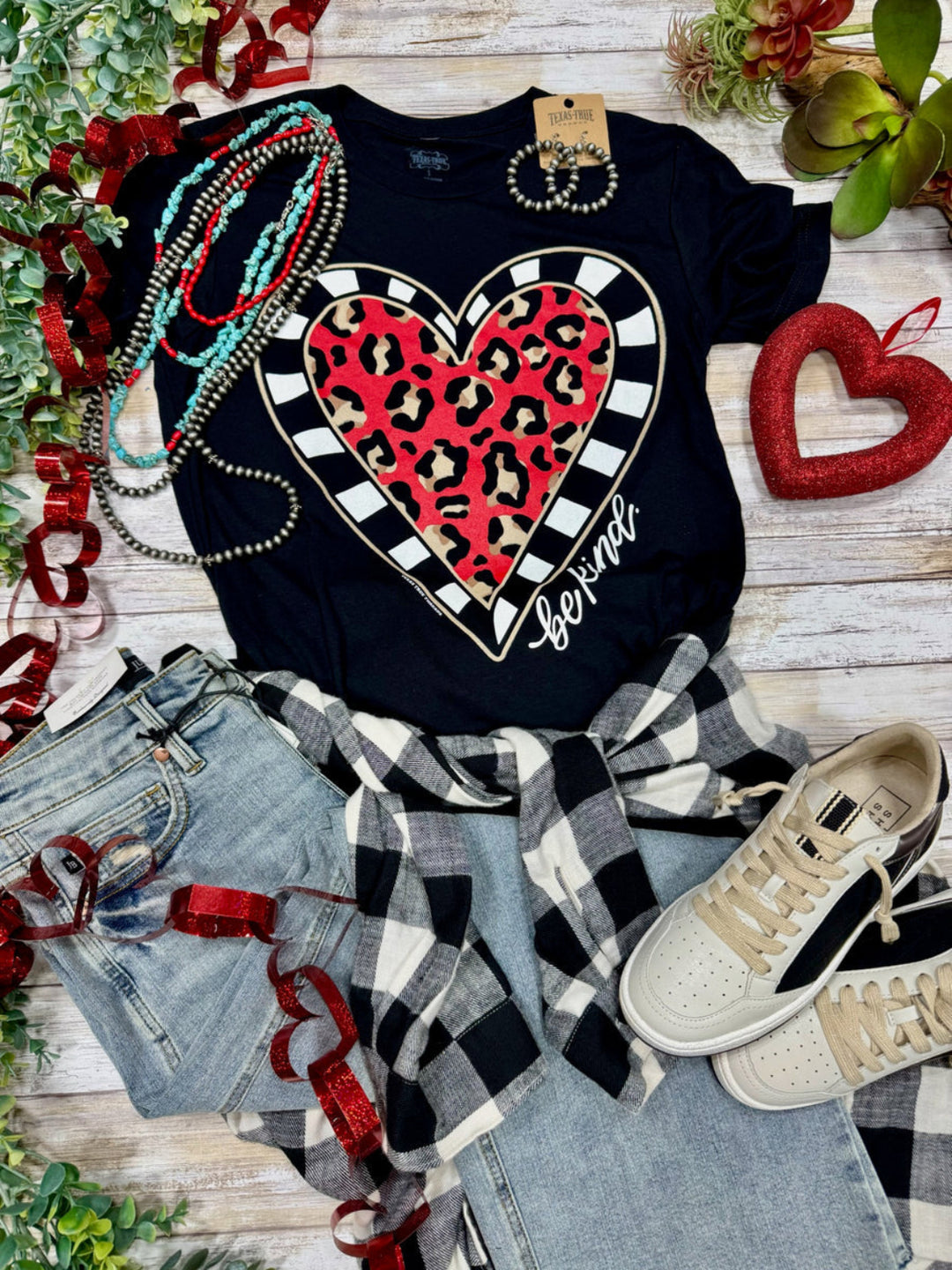 Be Kind Leopard Heart Graphic by Texas True Threads