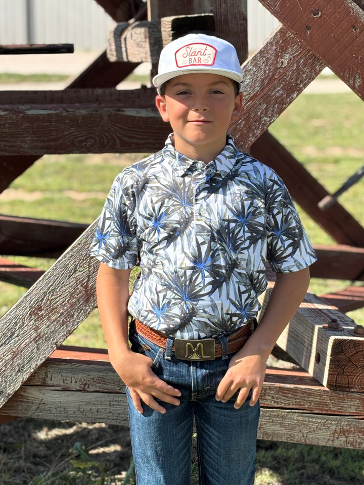 Silas Tropical Print Boy's Polo by Ariat