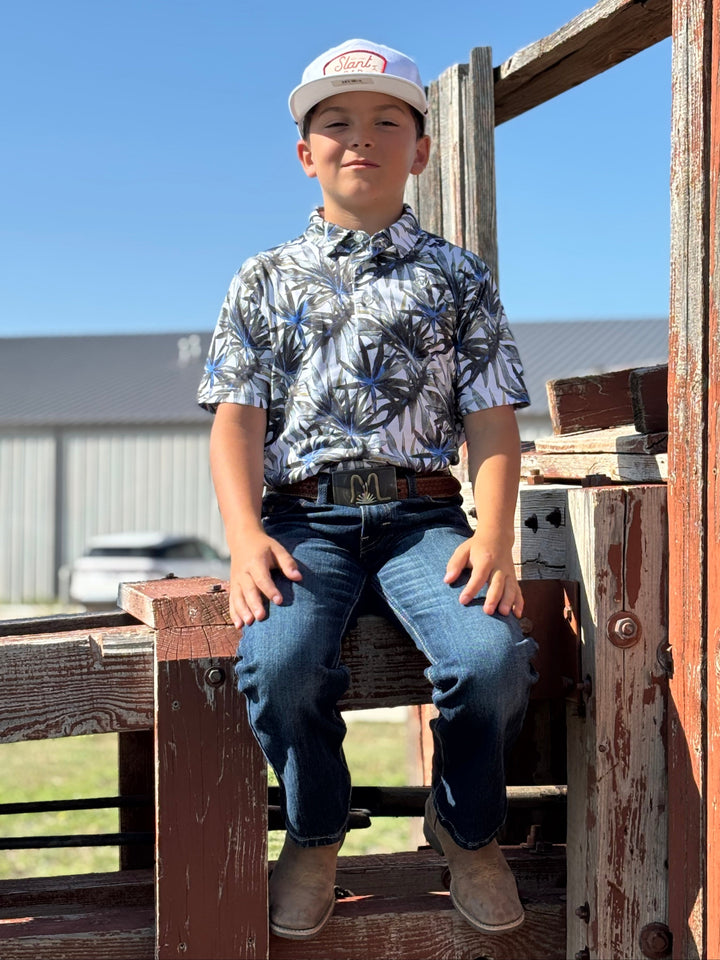 Silas Tropical Print Boy's Polo by Ariat