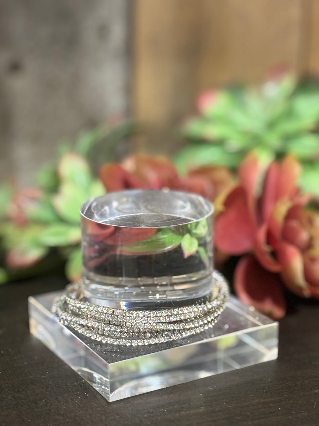 Tell Your Tale Rhinestone 6 Strand Bracelet