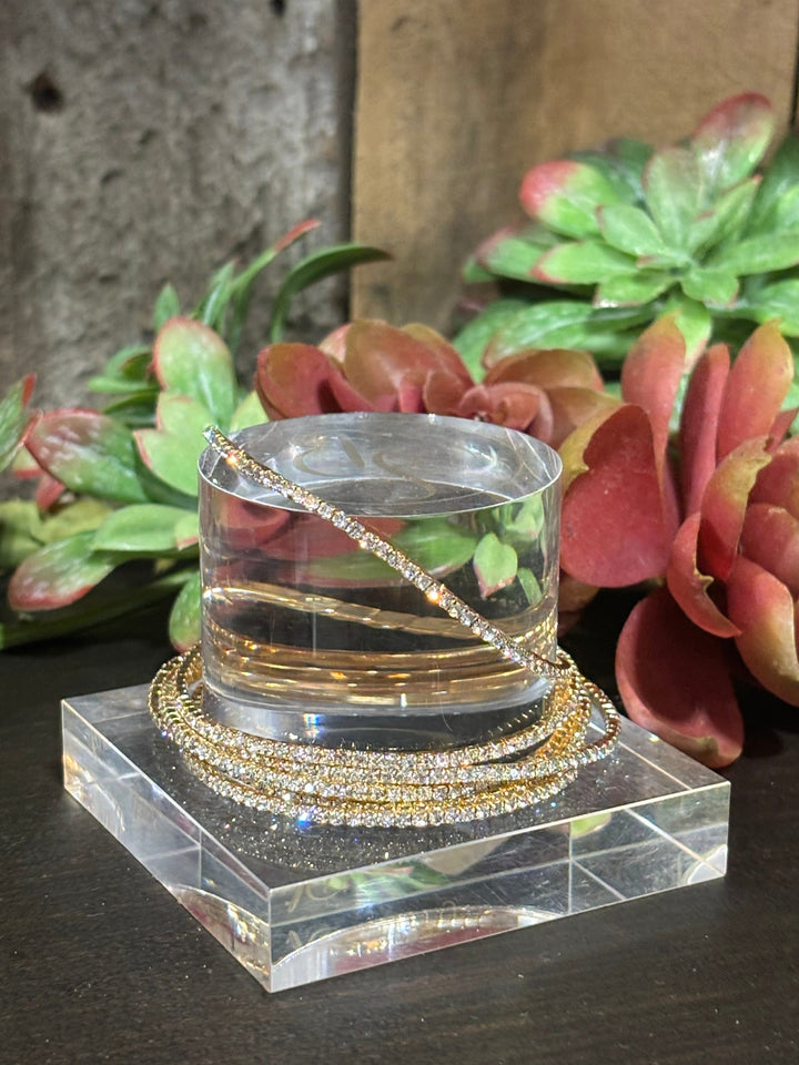 Tell Your Tale Rhinestone 6 Strand Bracelet