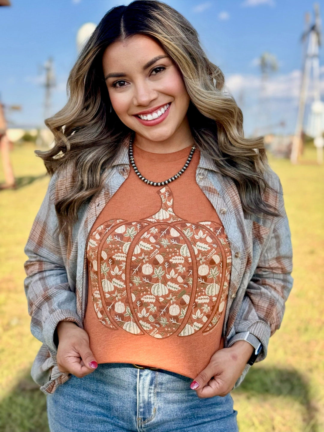 Isabel's Pumpkin Graphic Tee by Texas True Threads