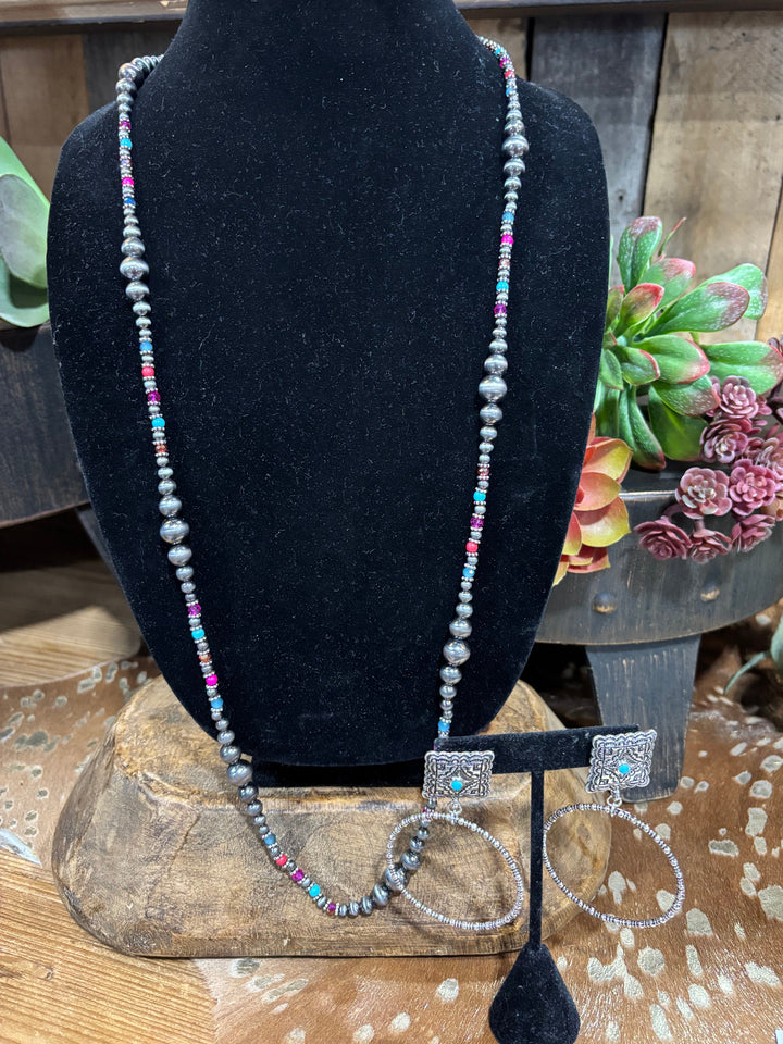 Canton Silver Dotted Hoop Earrings