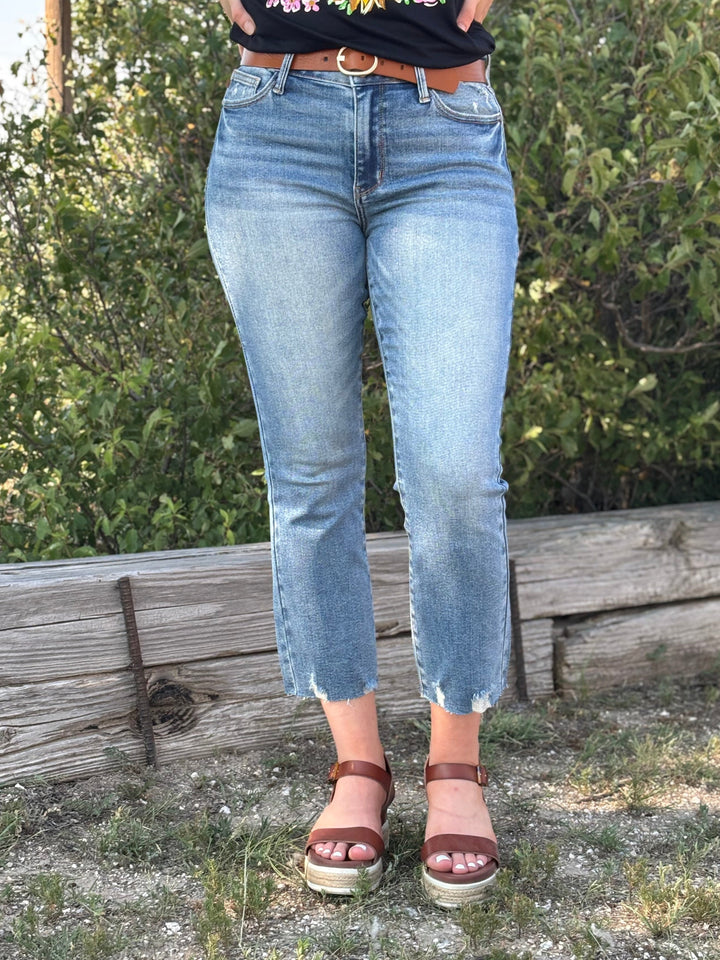 Kelen Kick Flare Crop Jean by Judy Blue