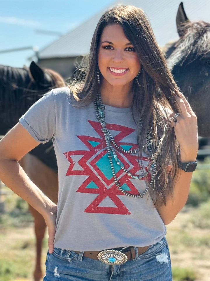 Karla's Aztec Graphic Tee by Texas True Threads