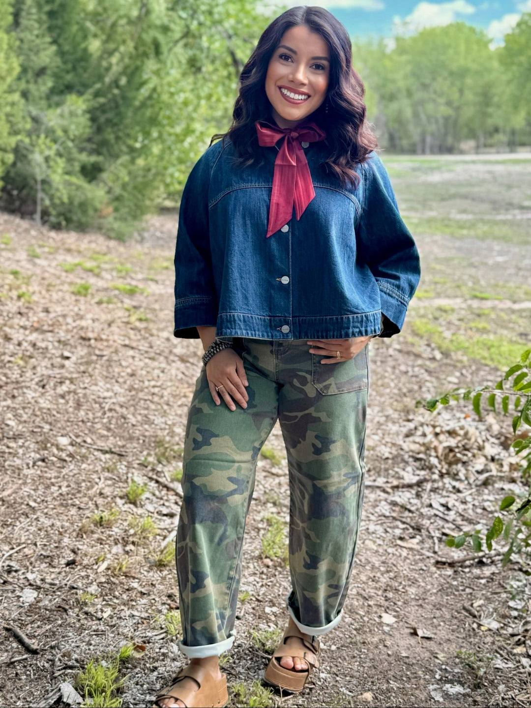 Kili Camo Wide Leg Jean by Risen