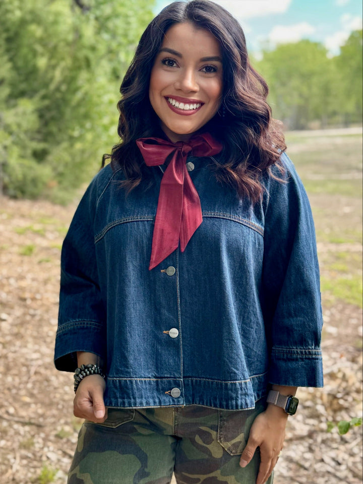 Becky Denim Cape Jacket